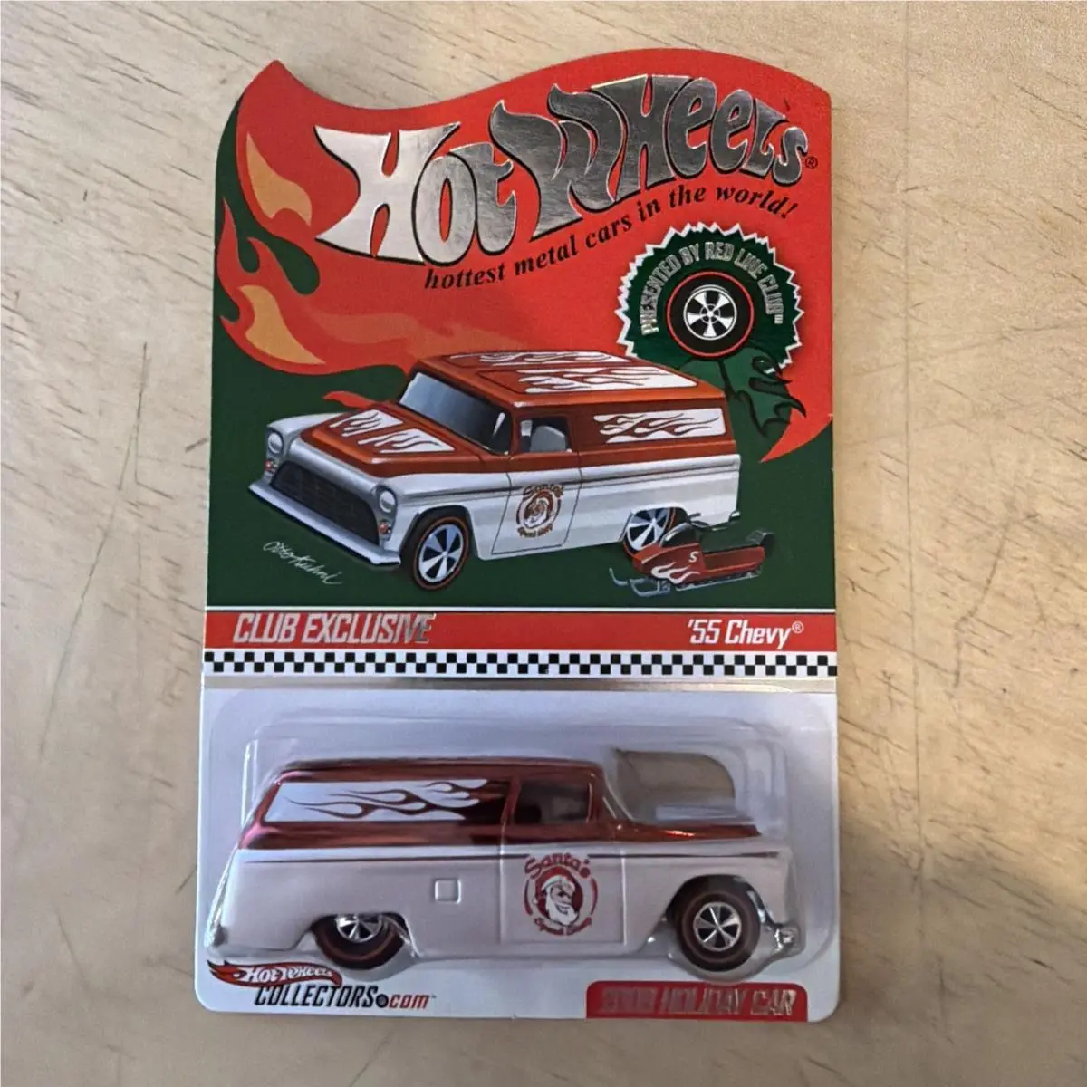 2009 Hot Wheels Rlc - ‘55 Chevy - Holiday Club Car 00108/06000