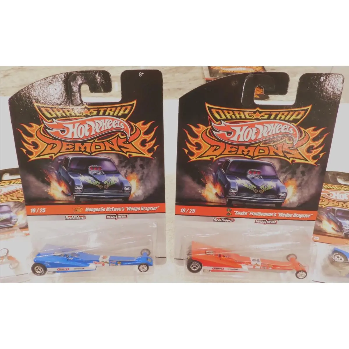Hot Wheels Drag Strip Demons Snake Mongoose Wedge Dragsters 18 19/25
