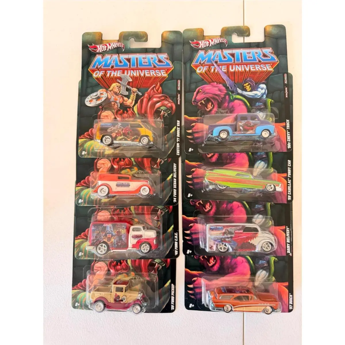 Hot Wheels Premium 2012 Masters of The Universe Complete Set of 8 Real Rider C12
