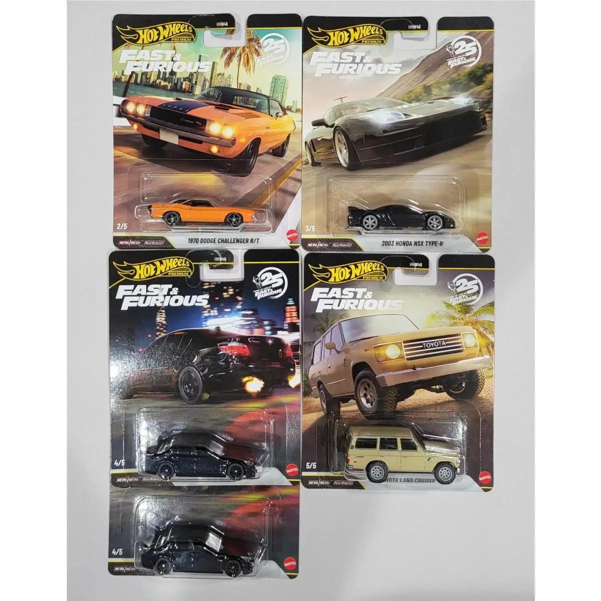 Hot Wheels Premium 25 Years of Fast and Furious 2026 Mix 3 Diecast 2 3 4x2 5