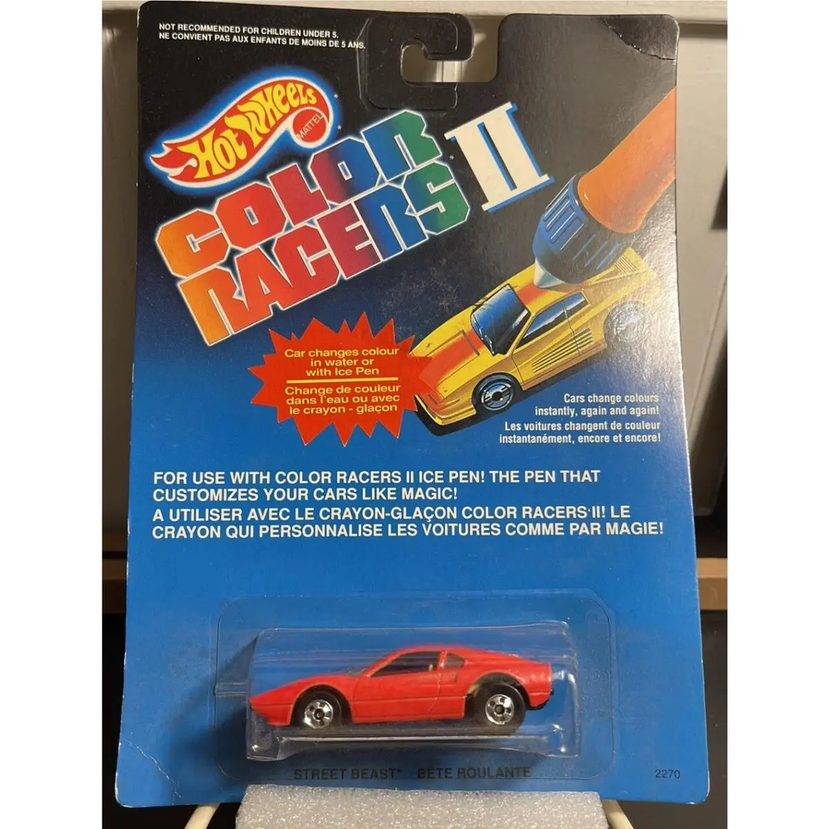 Hot Wheels Color Racers 2 International Street Beast Ferrari 308 1989 Vintage