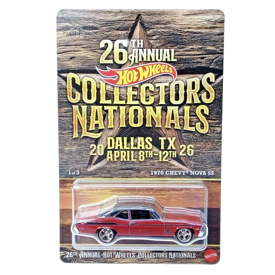 2026 Hot Wheels Dallas 26th Collectors Nationals 1970 Chevy Nova SS 6019/6200