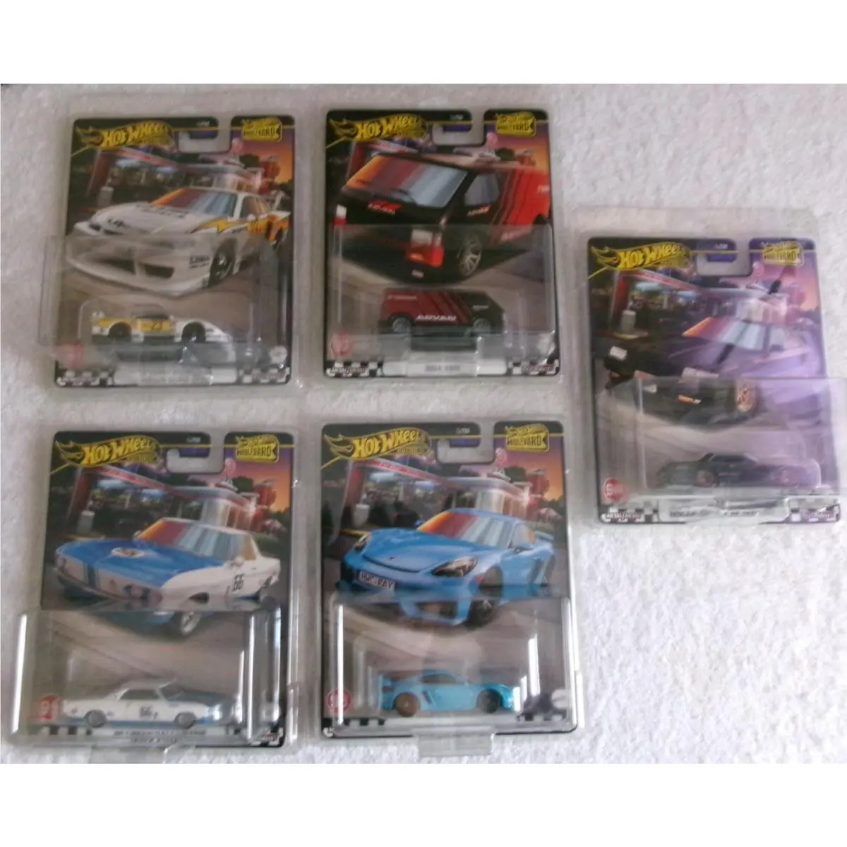 Set 2022 Hot Wheels Boulevard Die Cast Cars Van Nissan Corvair Porsche