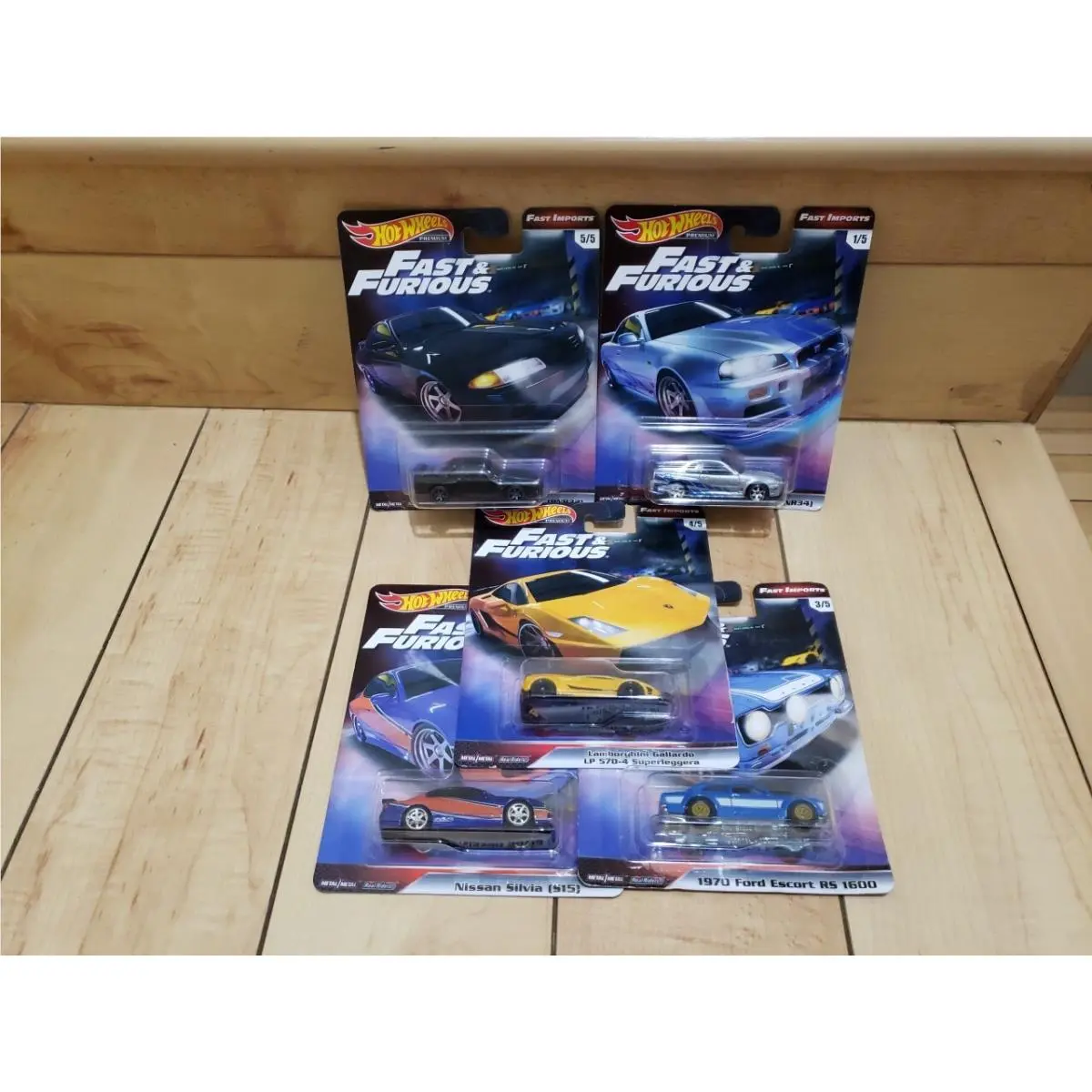 Hot Wheels Premium Car Culture Fast Furious Fast Imports Complete Set of 5 1