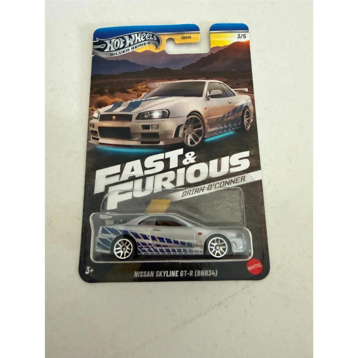 Hot Wheels Fast Furious Brian O Conner 3 Nissan Skyline Gt-r BNR34 Silver AG5