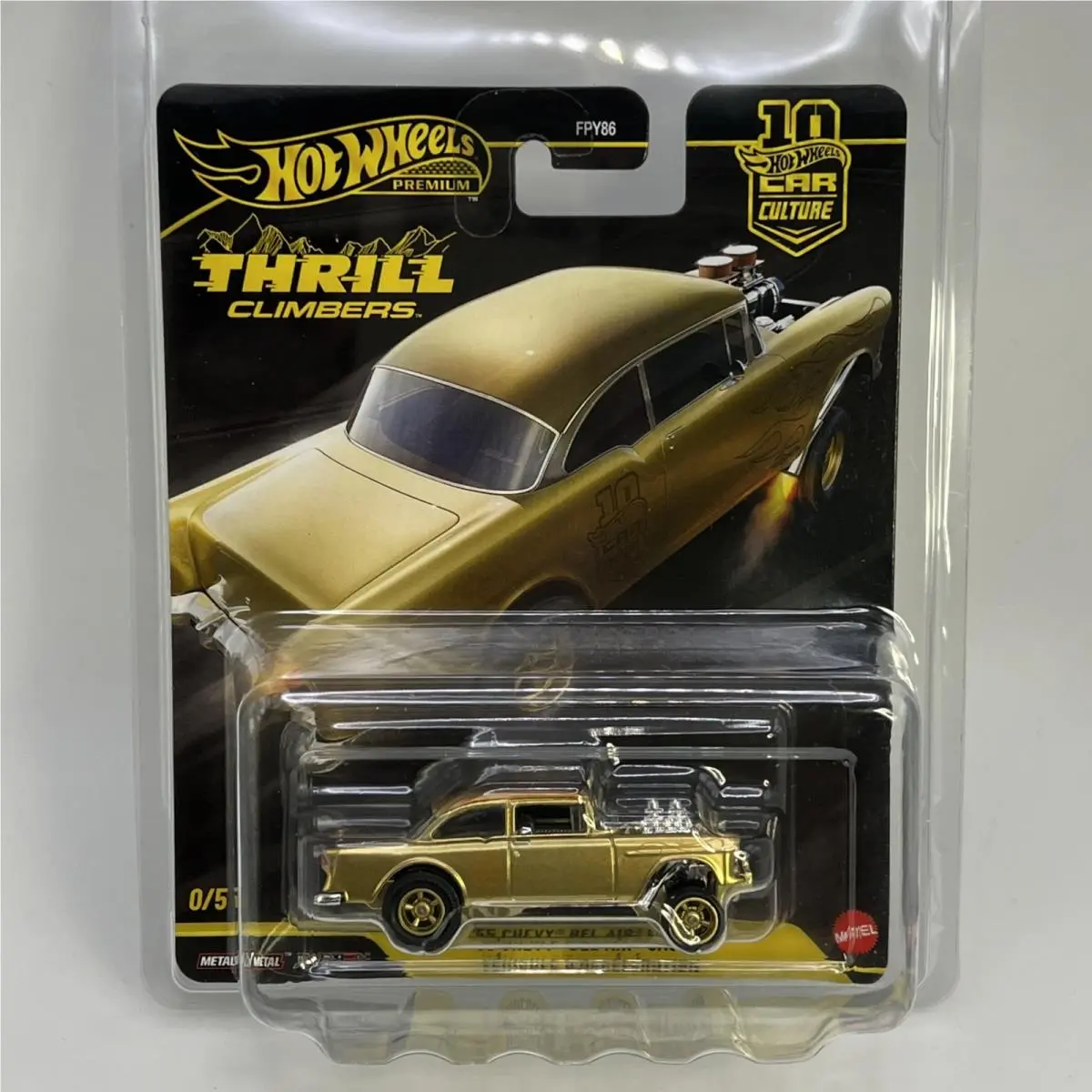 Hot Wheels Car Culture Thrill Climbers `55 Chevy Bel Air Gasser 1:64 Chase