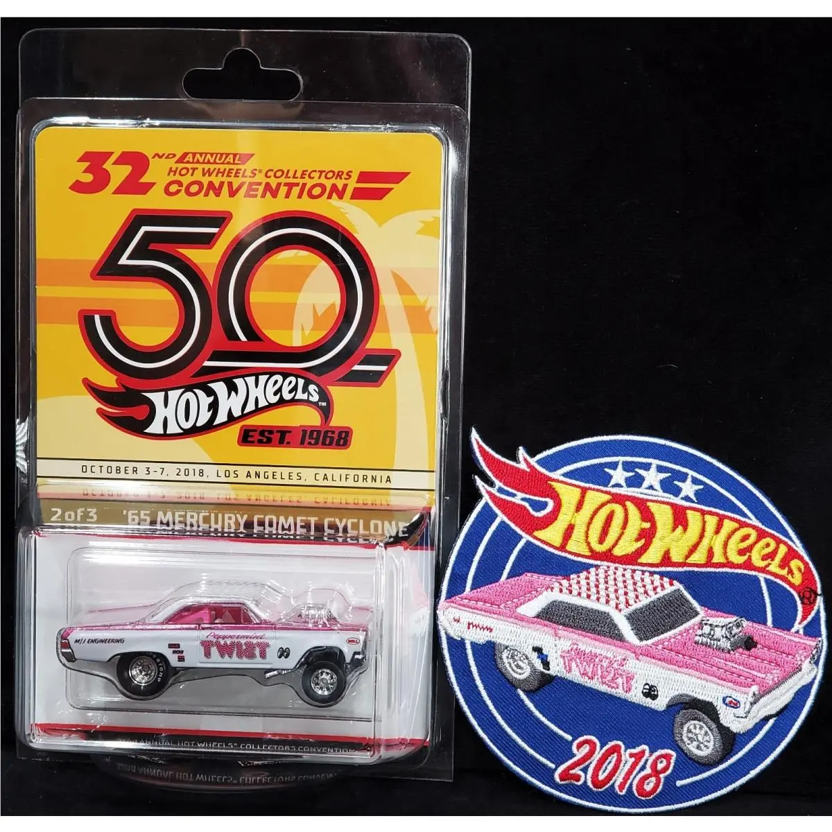 Hot Wheels 65 1965 Mercury Comet Cyclone 2018 Convention Car 01202/6000 w/ Patch