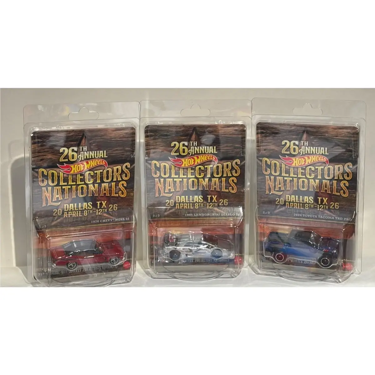 2026 Hot Wheels 26TH Nationals Dallas Chevy Nova Lamborghini Toyota Tundra