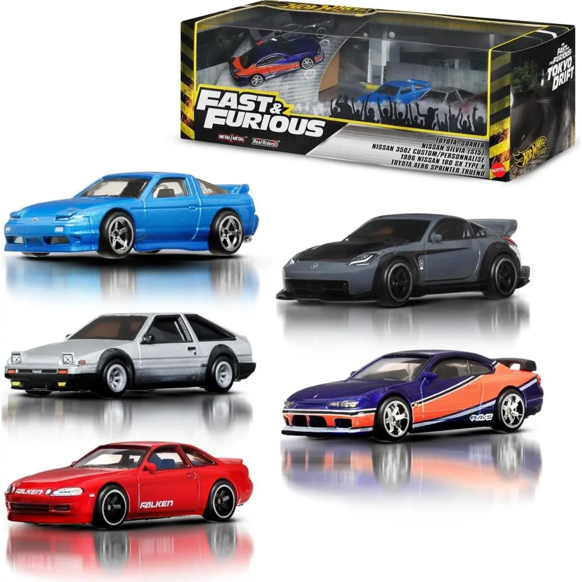 Hot Wheels Fast Furious Tokyo Drift Premium Collectors Display Set 5 Pack