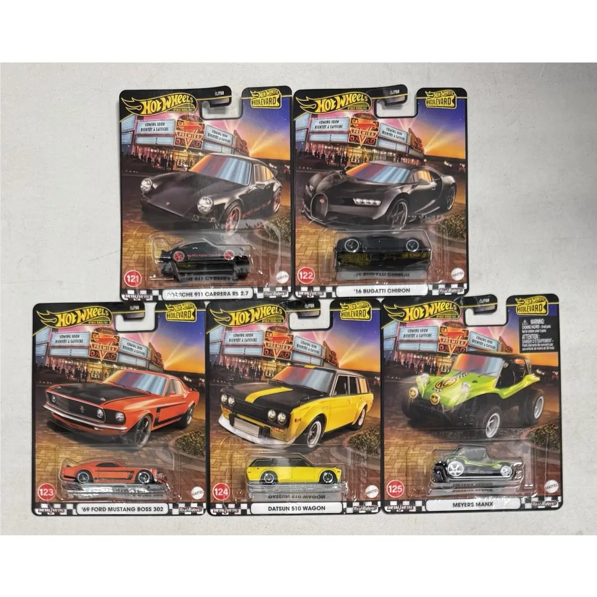Hot Wheels Premium Boulevard 2025 Mix 2 121-125 Set of 5 GJT68-B IN Hand