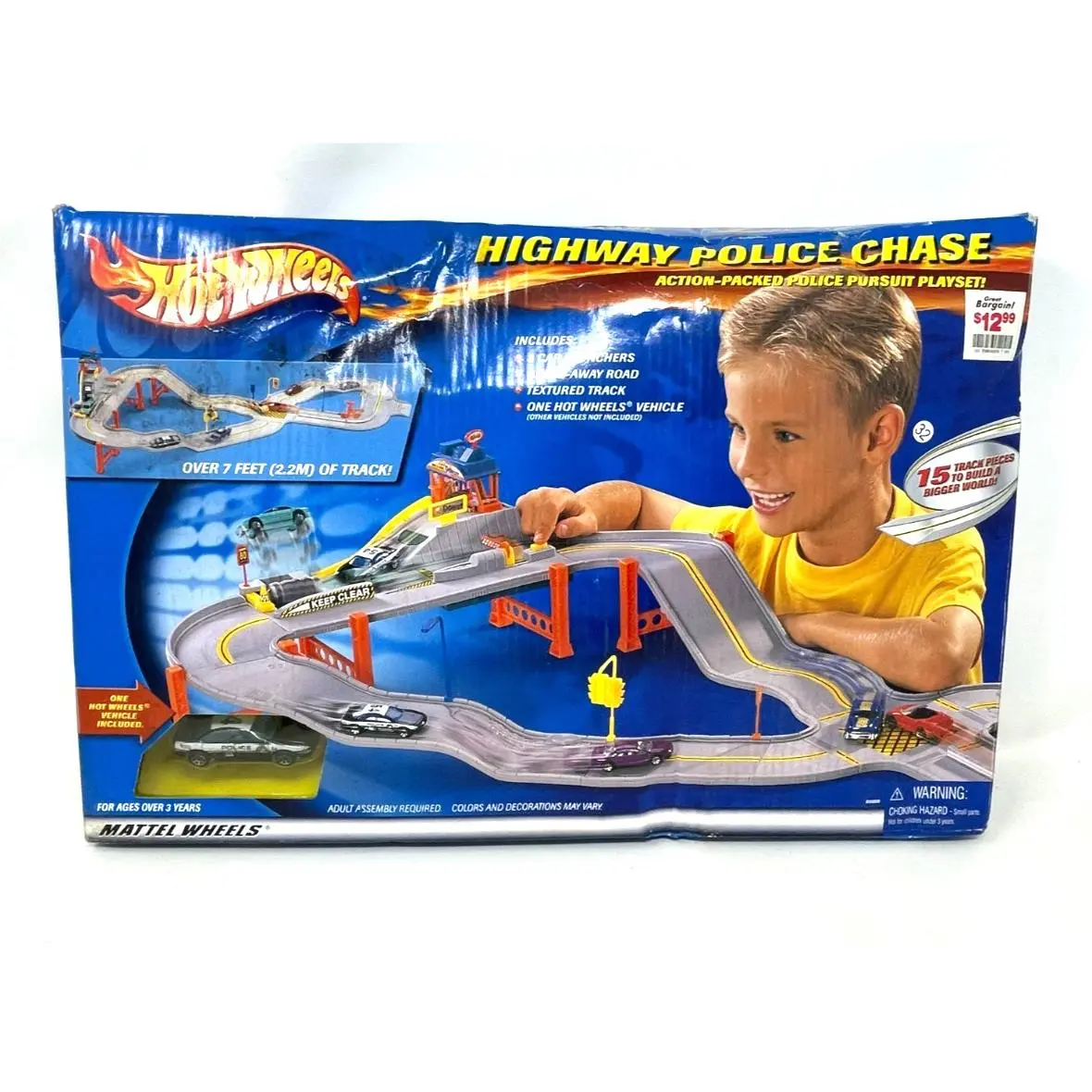 Hot Wheels Highway Police Chase Play Set Vintage 2001 Track Cars Racing