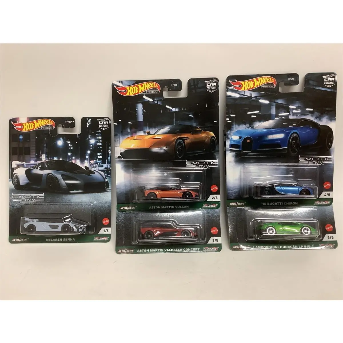 Hot Wheels Car Culture Exotic Envy Complete Set of 5
