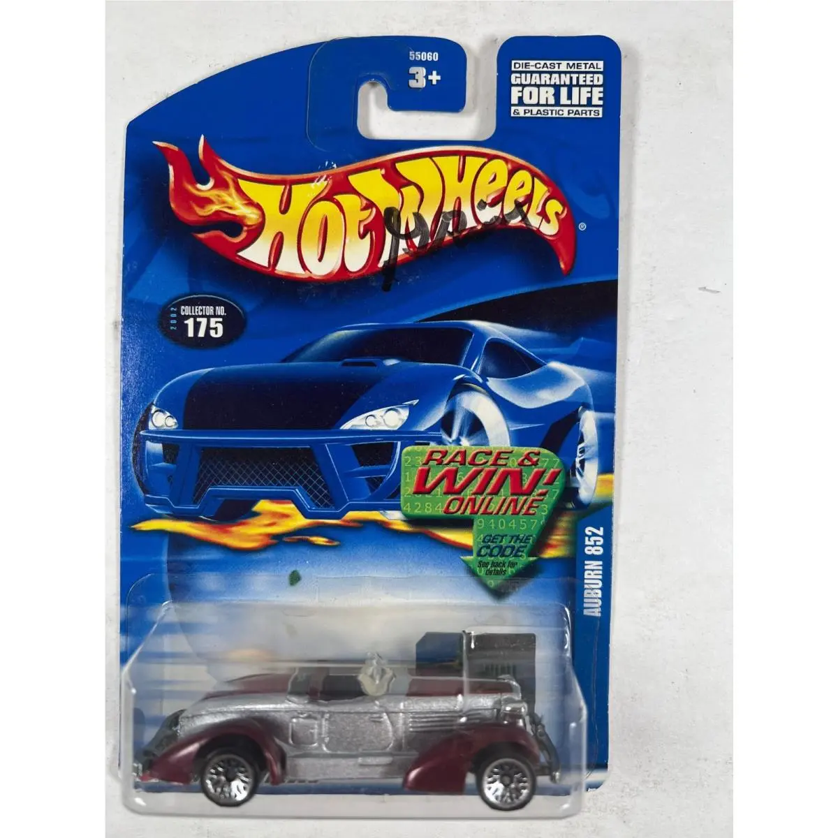 Hot Wheels Auburn 852 Vintage Collector 175 Silver Maroon Classic Car Mattel