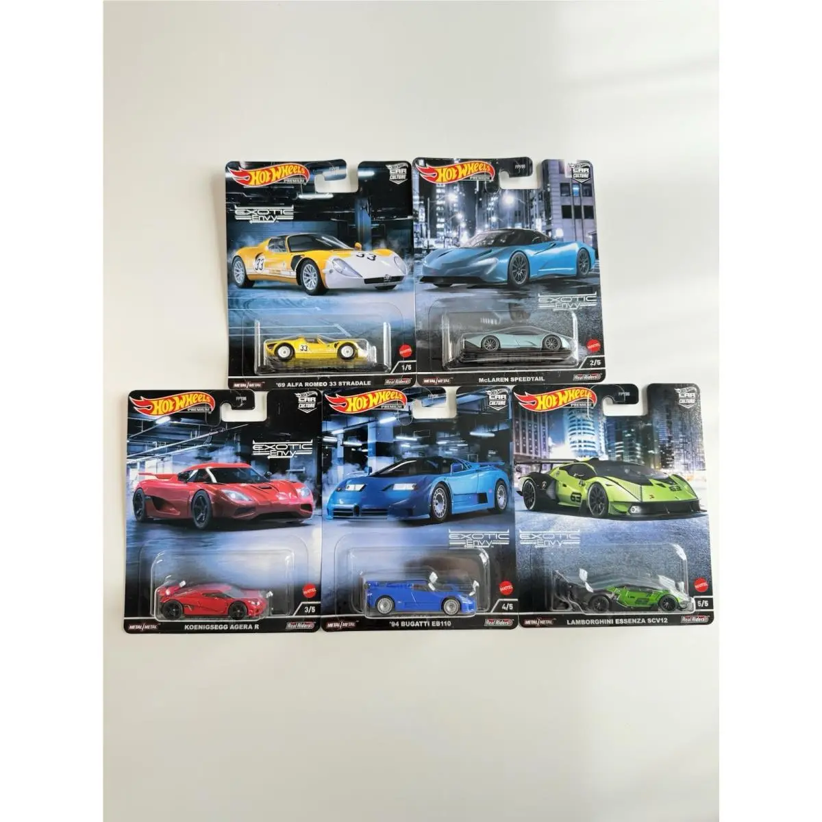 2022 Hot Wheels Premium Car Culture - Exotic Envy Set of 5
