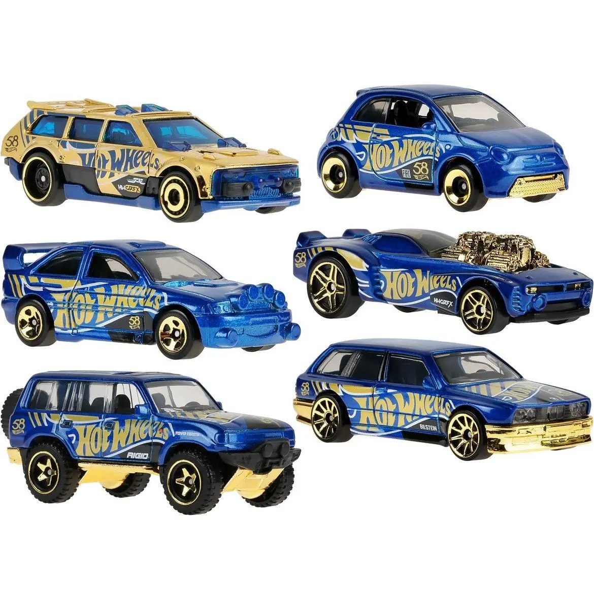 Hot Wheels 57th Anniversary 2026 Pearl and Chrome Diecast Car Set 6/6