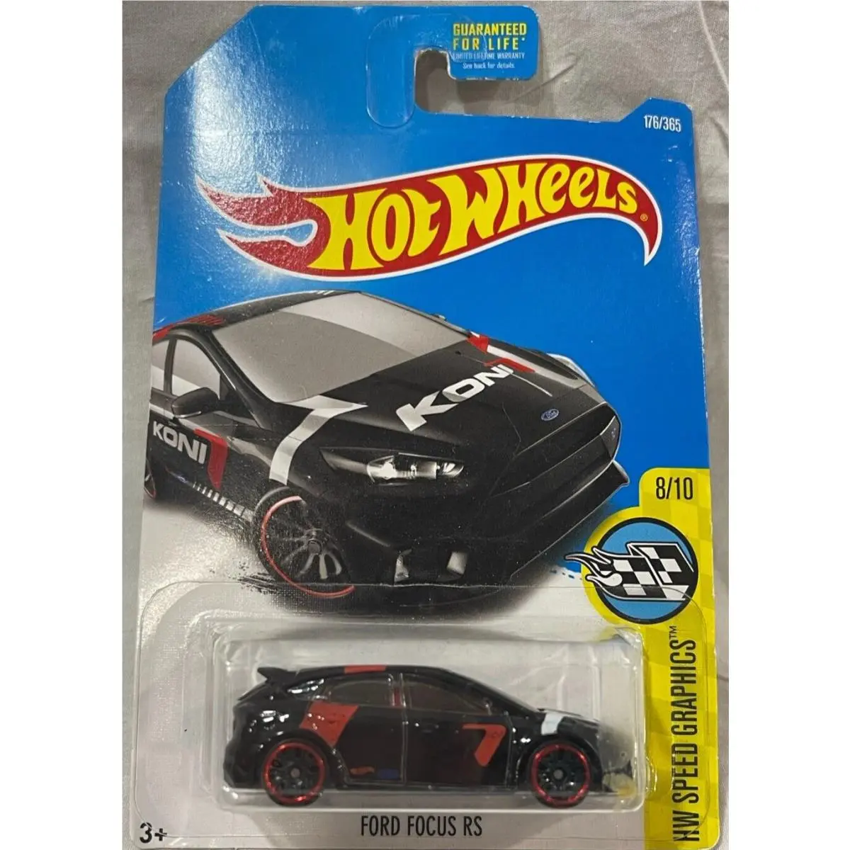 Error Hot Wheels 2017 HW Speed Graphics 2016 Ford Focus RS Black Koni DVB62