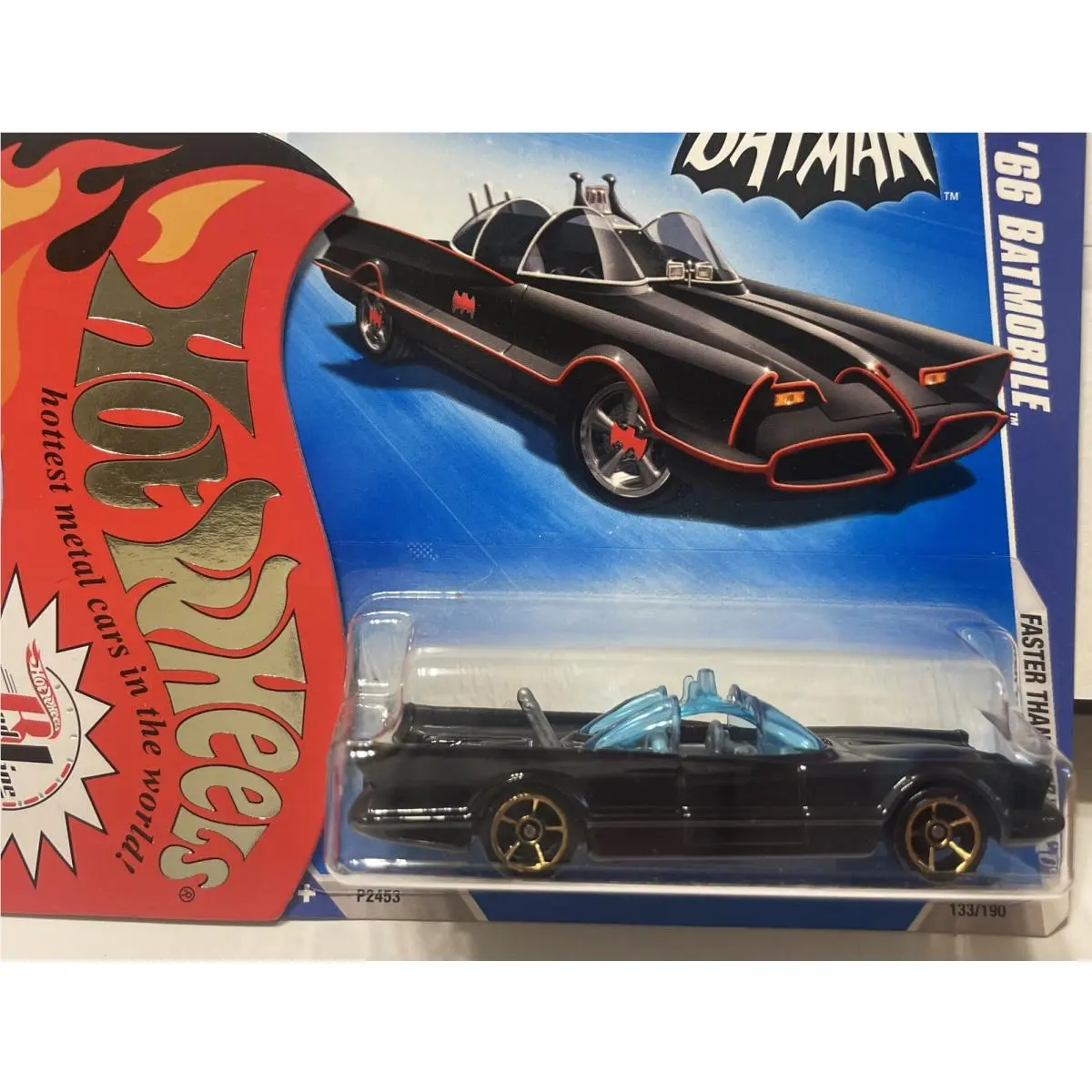 Hot Wheels Faster Than Ever `09 `66 Batmobile Black Error Blacked Out