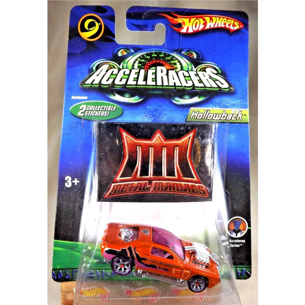 2006 Hot Wheels Acceleracers Acceleron Series Metal Maniacs Hollowback Orange