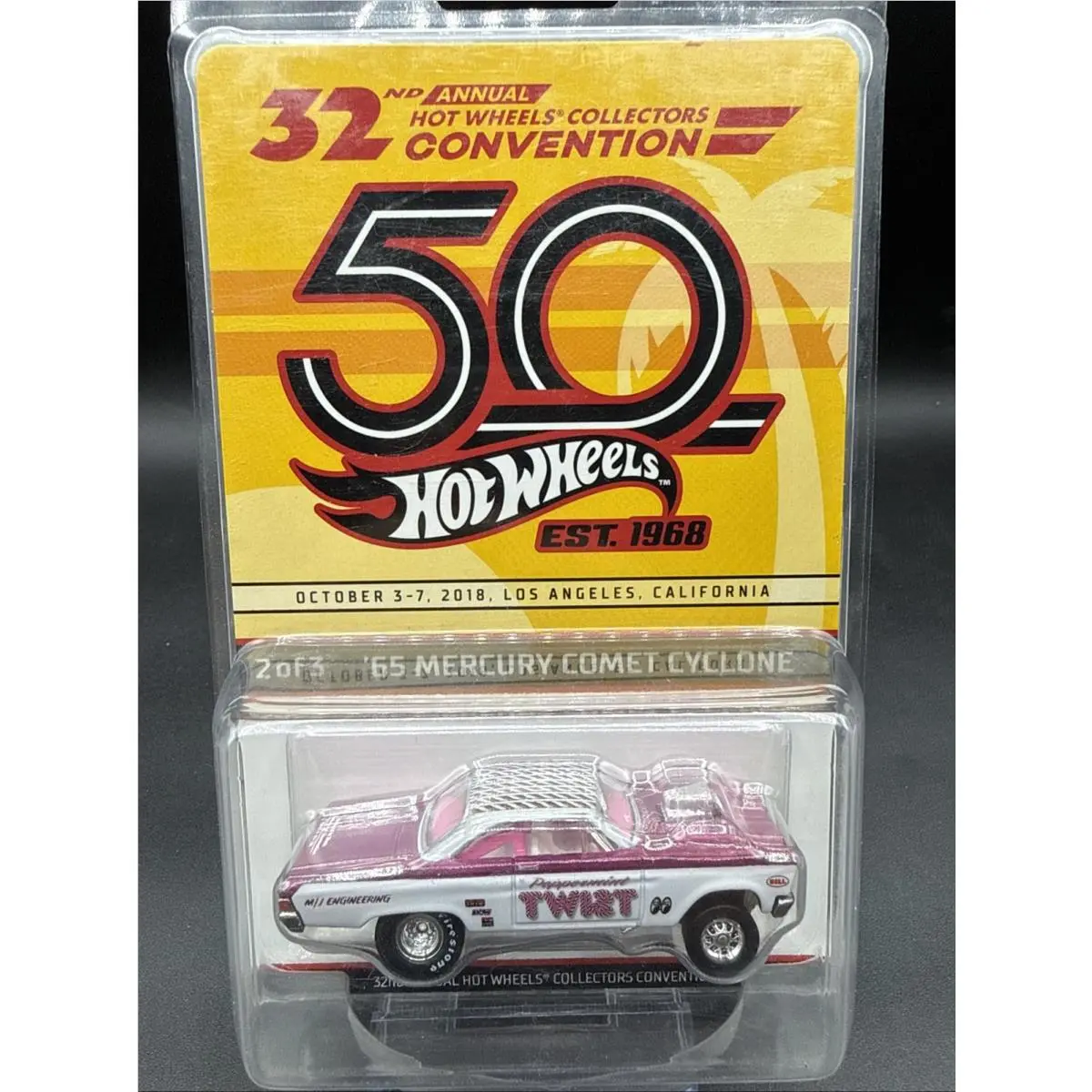 2018 Hot Wheels 32nd Lax Convention Pink 65 Mercury Comet Cyclone 2/3 04819/6K