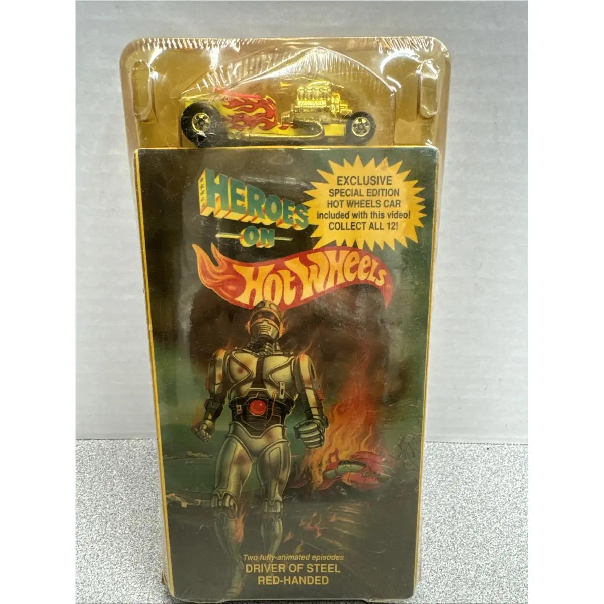 Heroes On Hot Wheels 1991 Vhs Driver Red-handed with Yellow T-bucket 1:64
