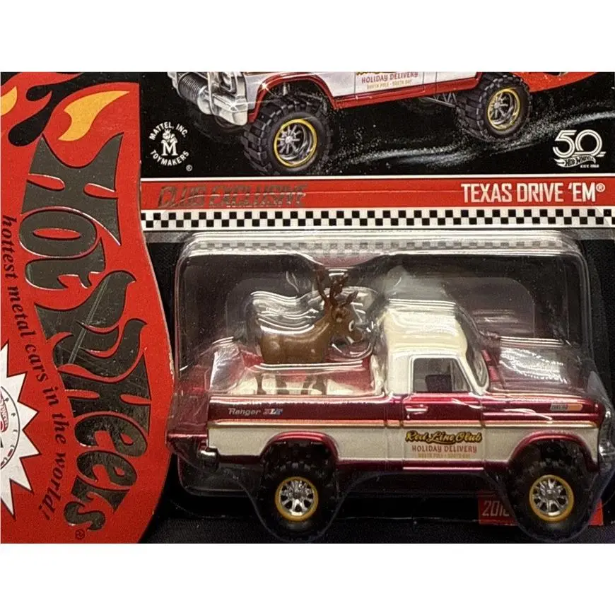 Hot Wheels Rlc Holiday Car Exclusive Texas Drive `em 4X4 Truck w/ Reindeer