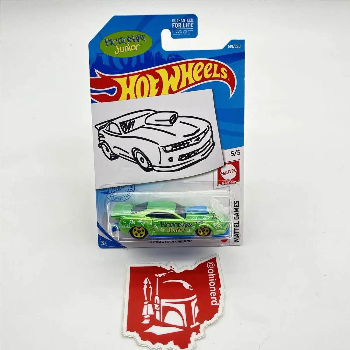 Hot Wheels 2021 Kroger Pictionary Junior 2010 Pro Stock Camaro Chase Rare