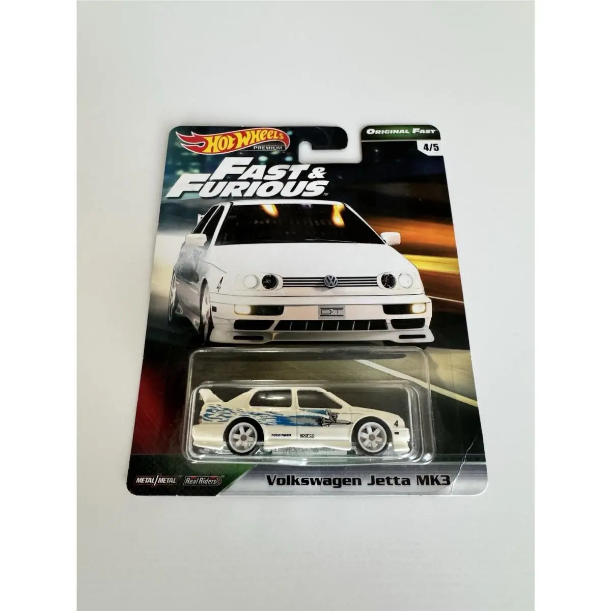2017 Hot Wheels Premium Fast Furious - Volkswagen Jetta MK3 - Card Crease