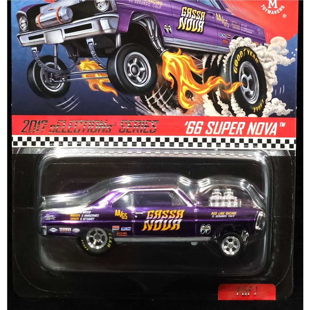Hot Wheels 66 1966 Chevy Super Nova 2017 Rlc Selections Red Line Club Car /11500