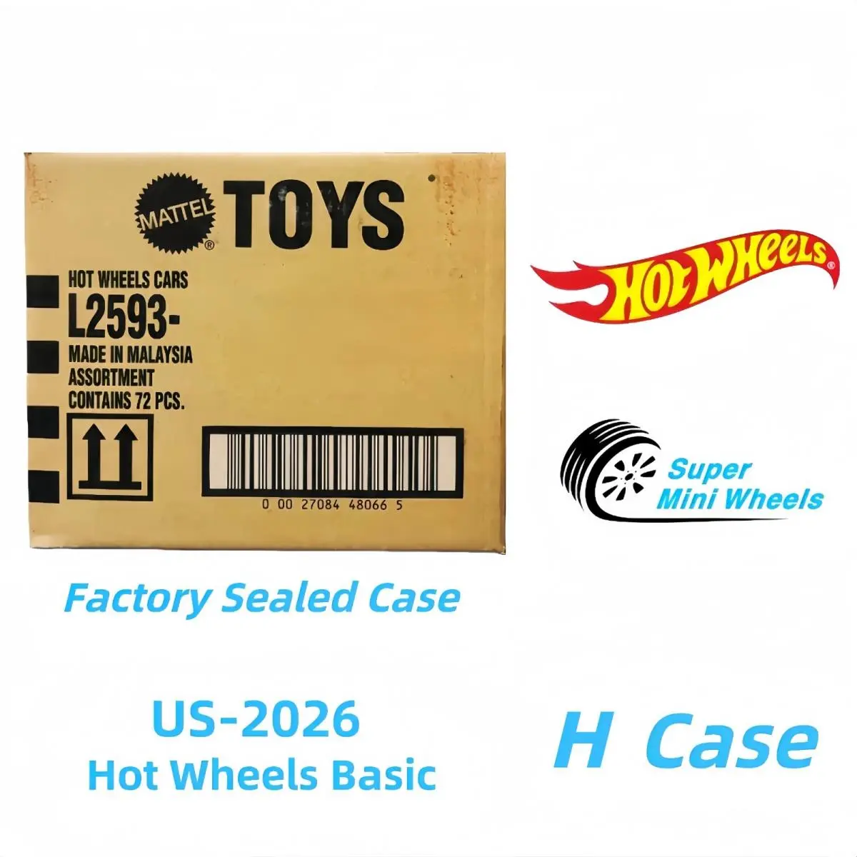 Hot Wheels Basic 2026 H Case 72 Pcs - Case