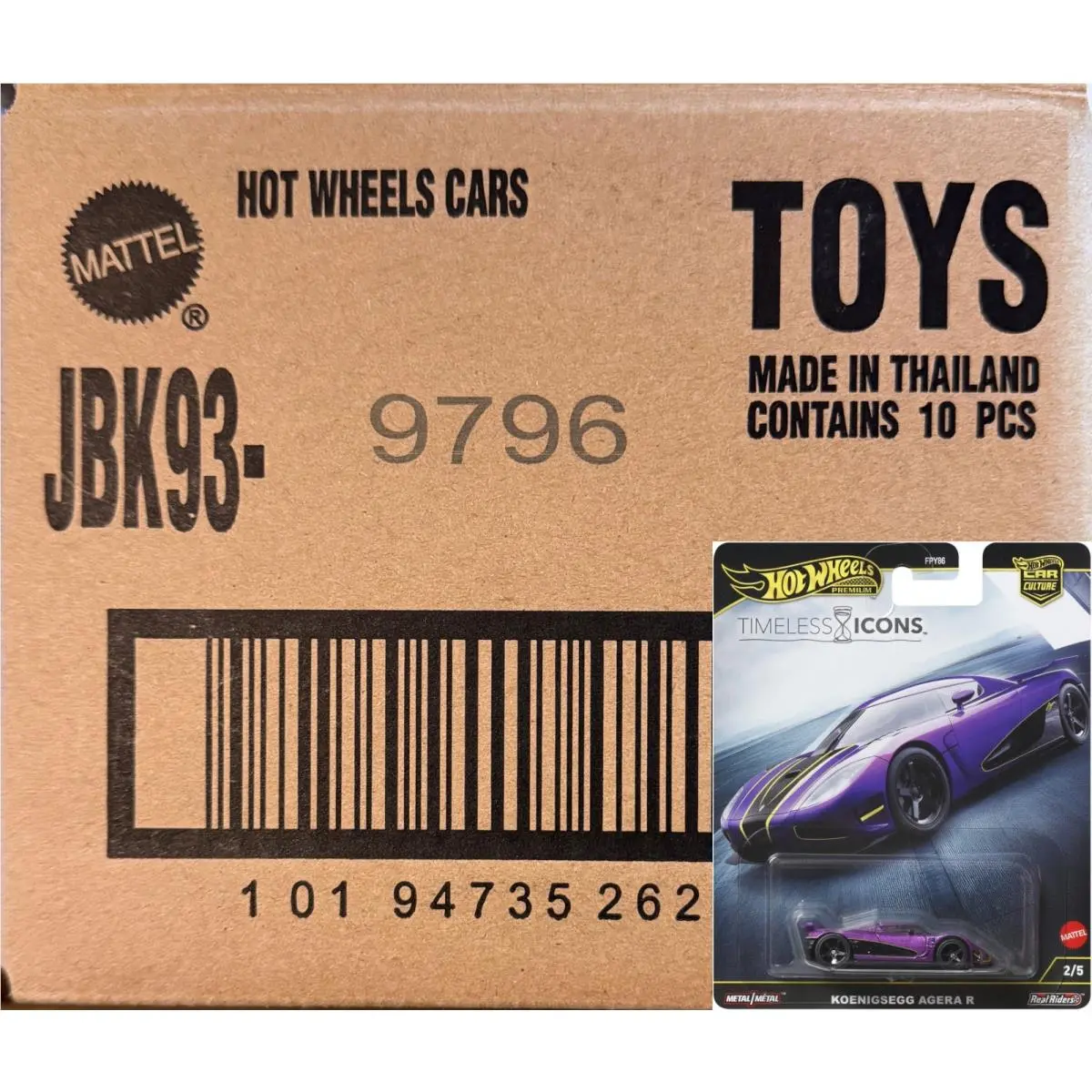 Hot Wheels Car Culture 2025 Timeless Icons - Koenigsegg Agera R 2/5 - Case of 10