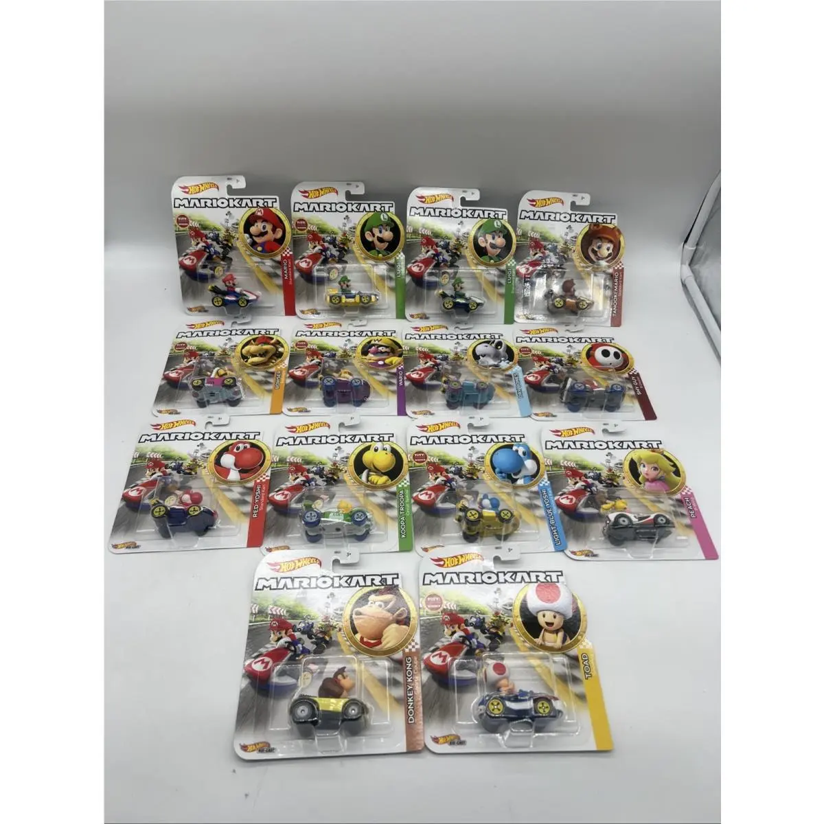 2020 Nintendo Hot Wheels Mario Kart Diecast Complete Set of 14 Mint Frees H
