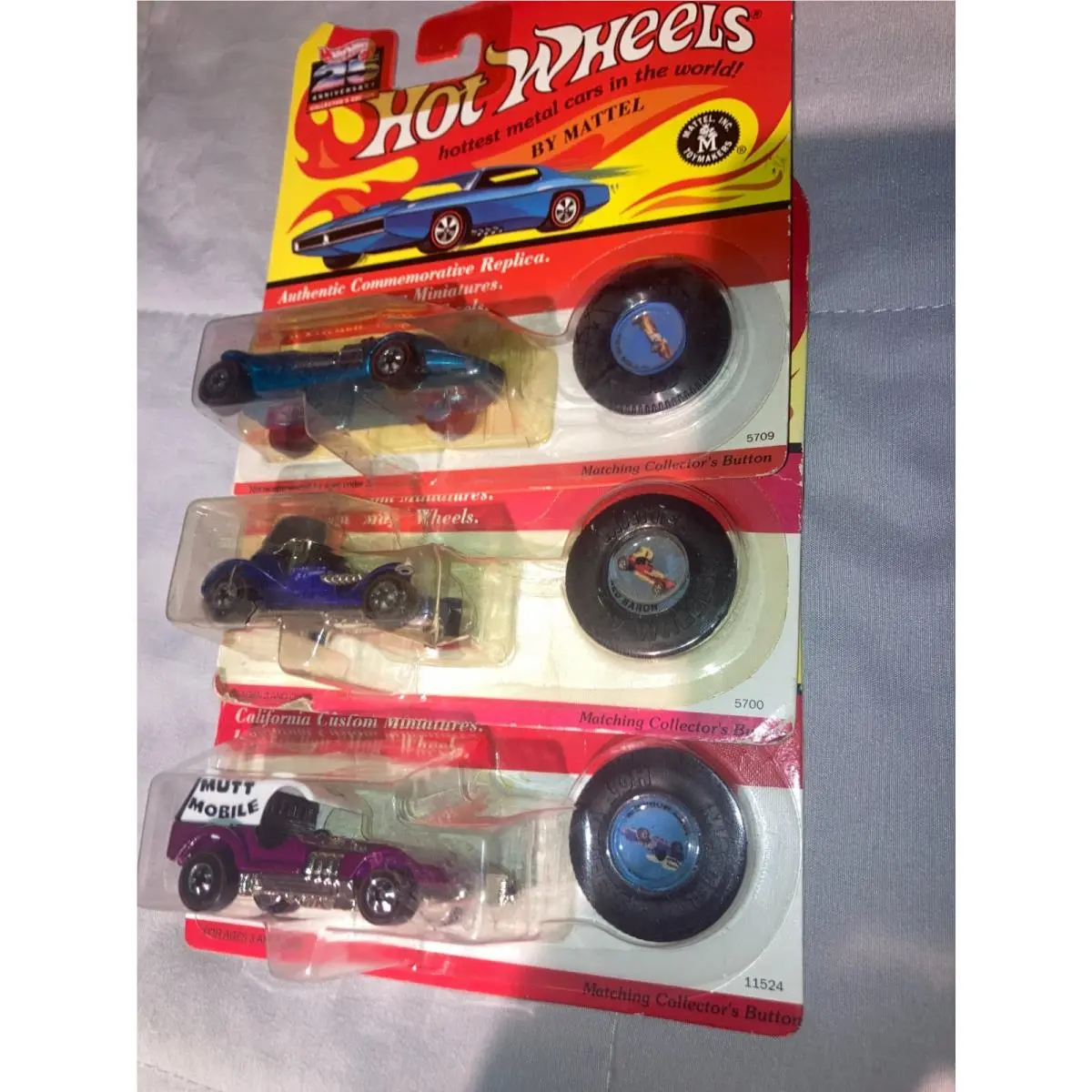 1993 Hot Wheels Vintage Collection Retro Assorted Redline Lot of 3 on Cards