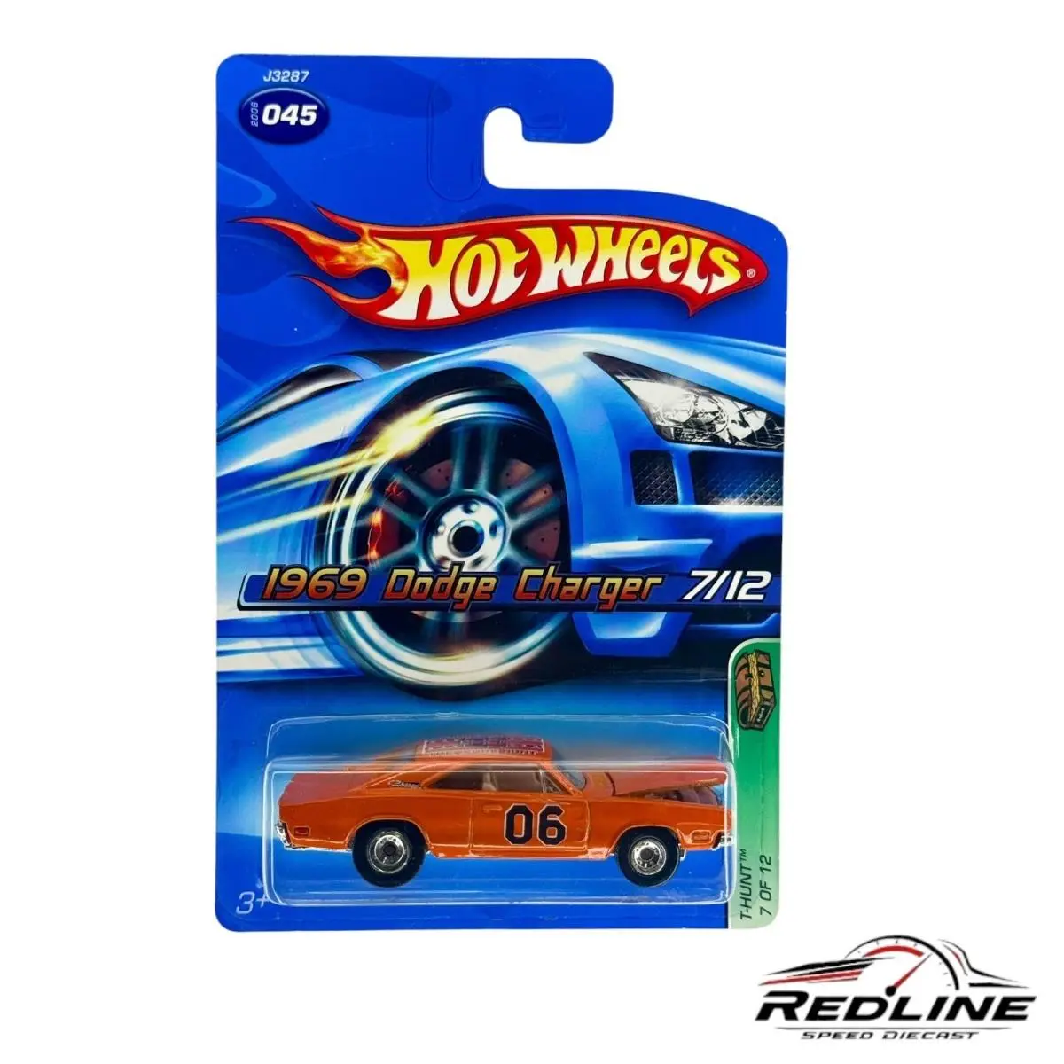 Hot Wheels 1969 Dodge Charger Treasure Hunt Orange 7/12 H31 - Orange