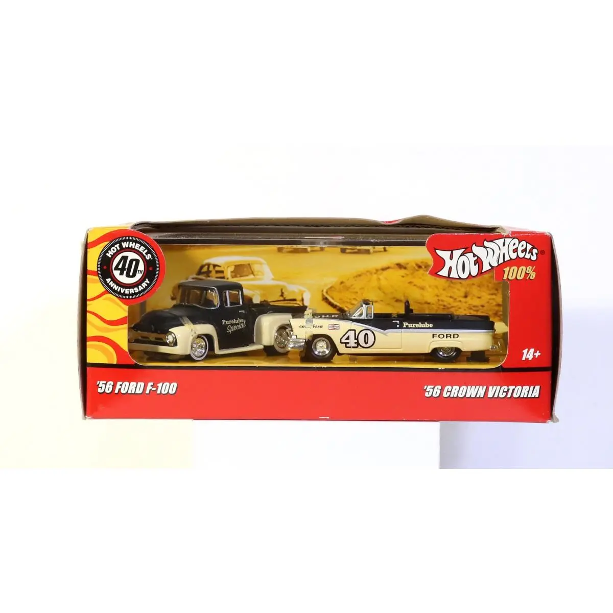 Hot Wheels M2259 Retro Racing Ford `56 F-100 Crown Victoria 1/64 Diecast Cars