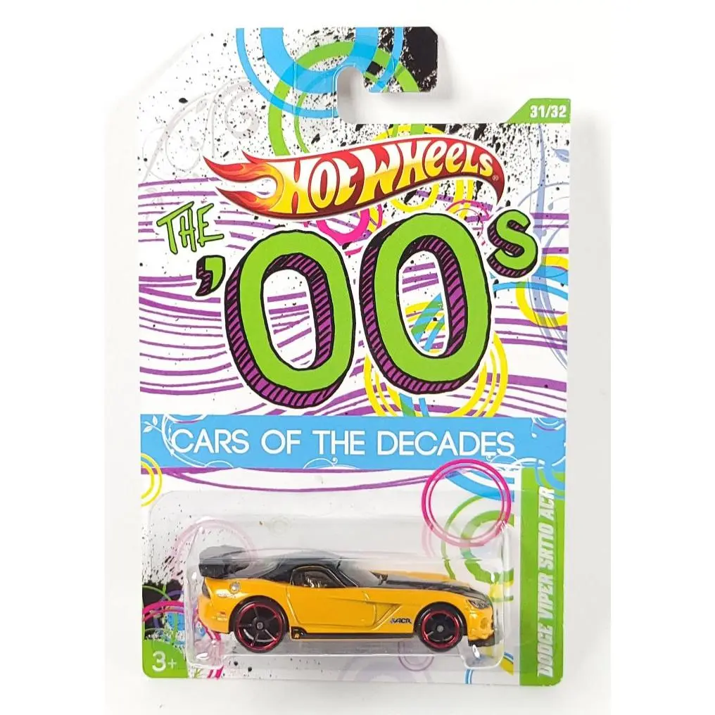 Hot Wheels Cars of The Decades `00s Dodge Viper SRT10 Acr Yellow