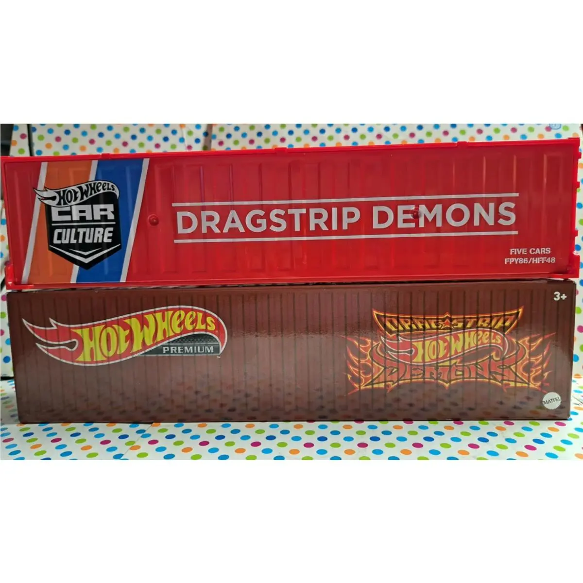 Hot Wheels 2021 Premium Dragstrip Demons Container 5 Cars Set