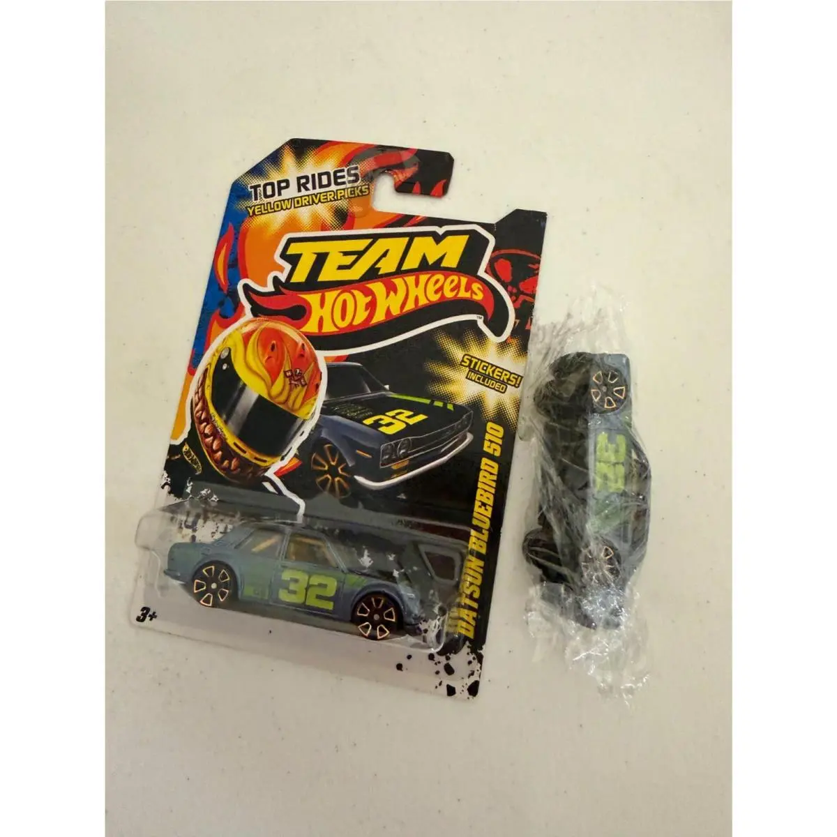 Hot Wheels Top Riders Yellow Driver Picks Datsun Bluebird 510 Loose AG5