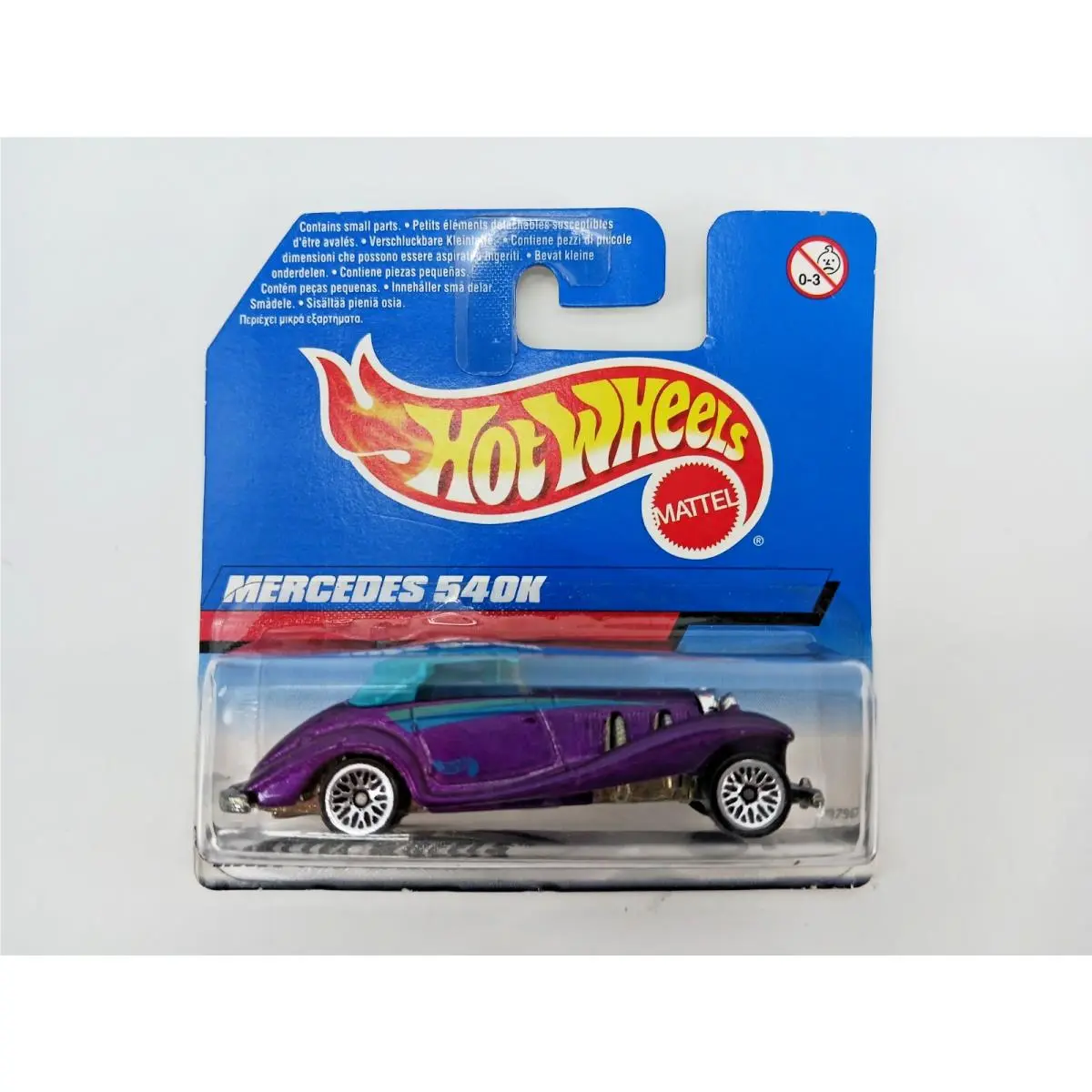 Hot Wheels Mercedes 540k Purple Teal Short Card 1997 International Release