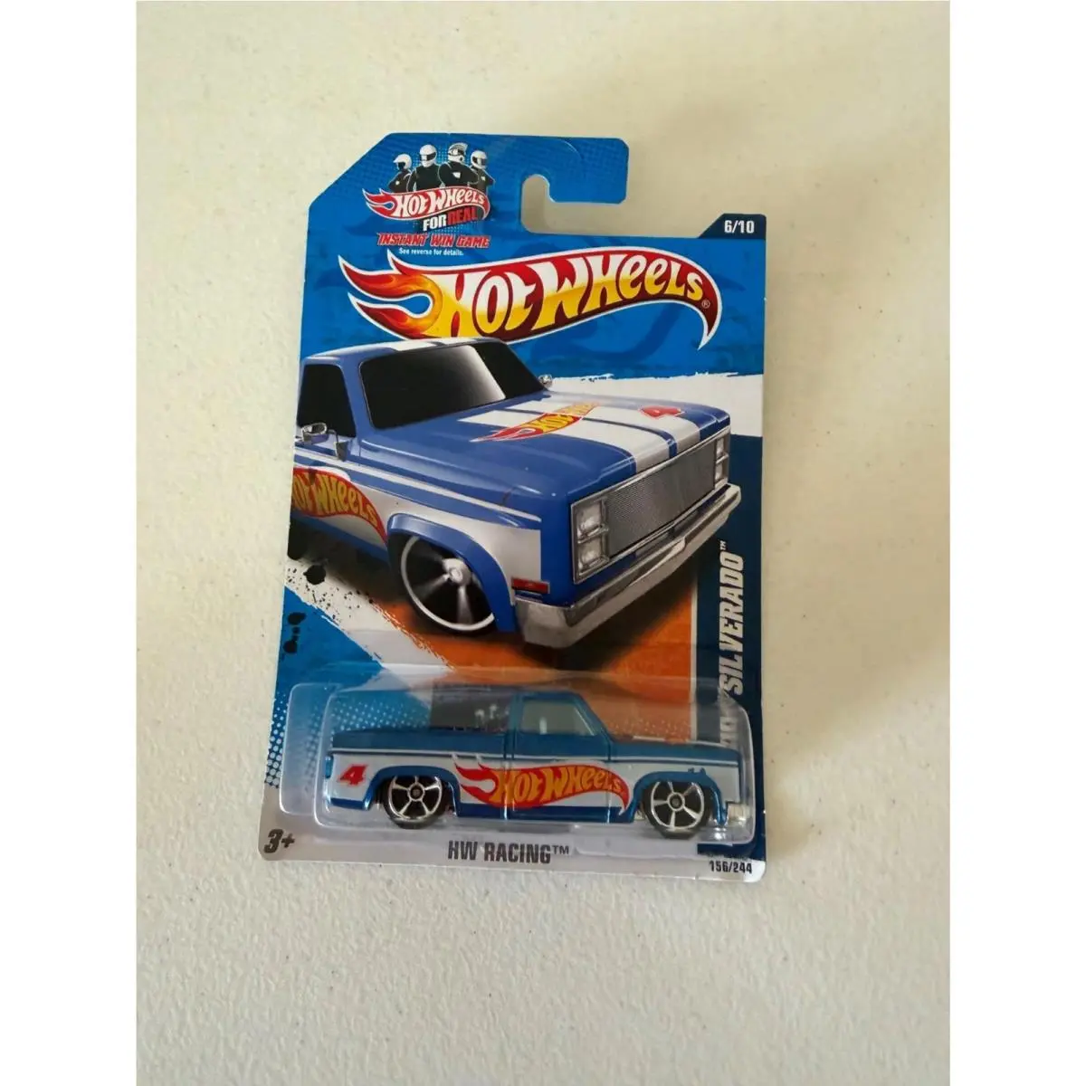 Hot Wheels 83 Chevy Silverado HW Racing Walmart Blue G23