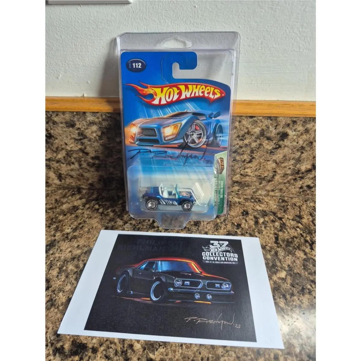 Autographed Hot Wheels Meyers Manx 112 HW ‘04 T-hunt 12/12 Blue Vhtf