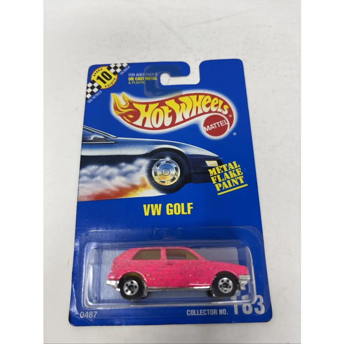 1992 Hot Wheels Speed Points 183 VW Golf MK1 Glitter Pink Vhtf