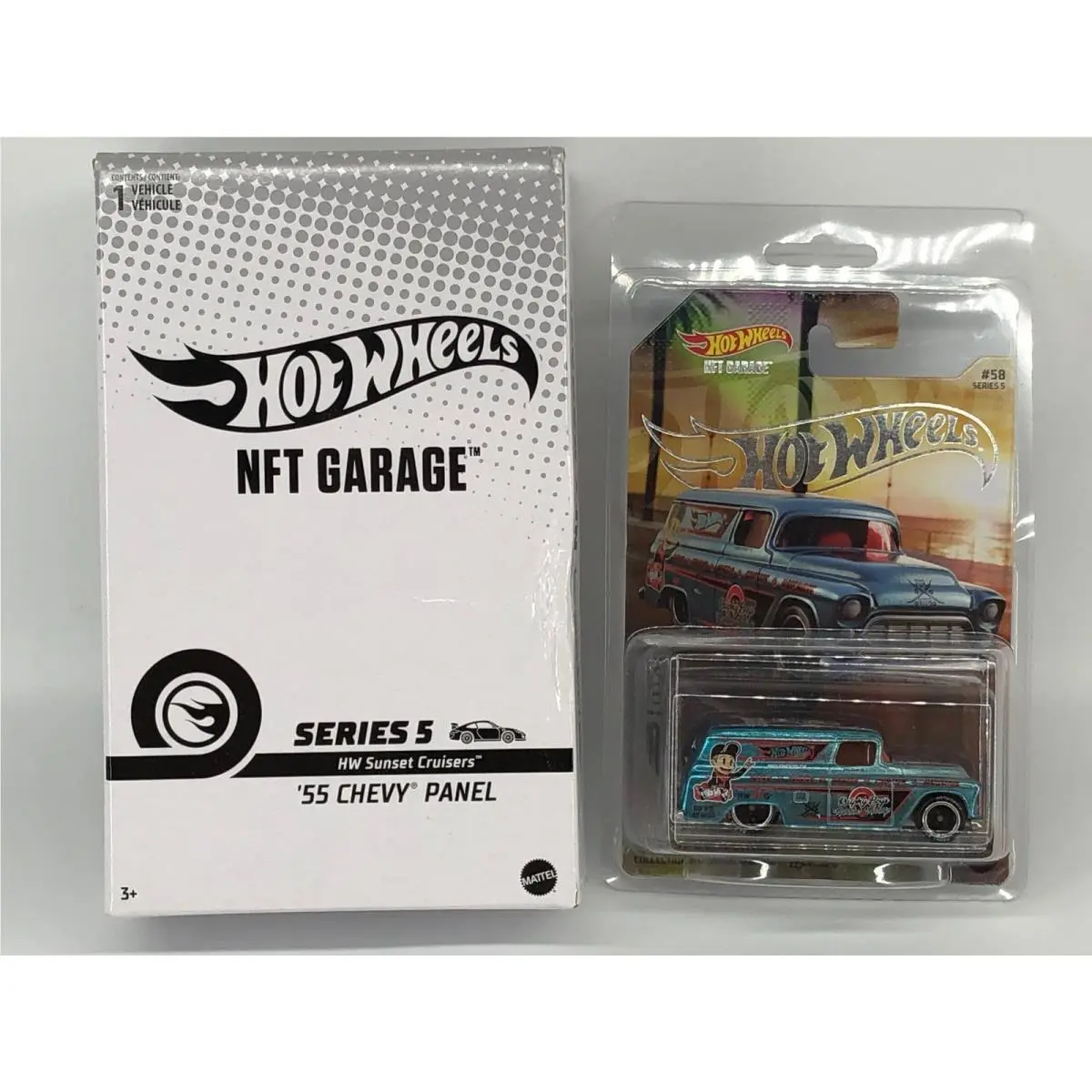 Hot Wheels `55 Chevy Panel Blue Nftg Garage Series 5 HW Sunset Cruisers