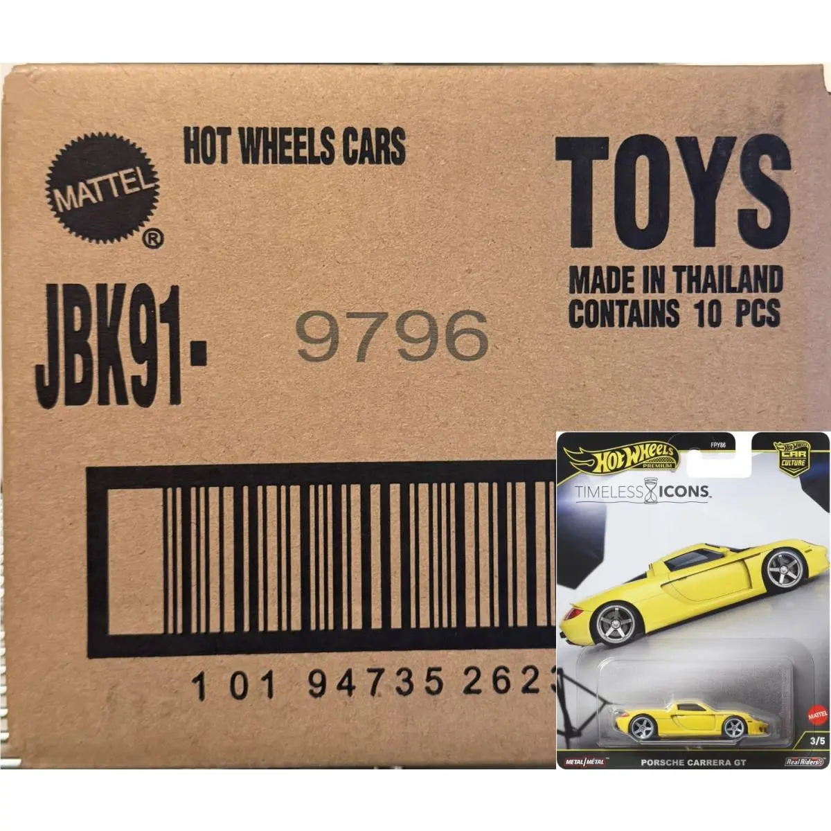 Hot Wheels Car Culture 2025 Timeless Icons - Porsche Carrera GT 3/5 - Case of 10