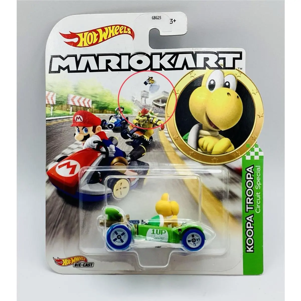 Koopa Troopa Circuit Special - Hot Wheels 2019 Mario Kart Damaged Package