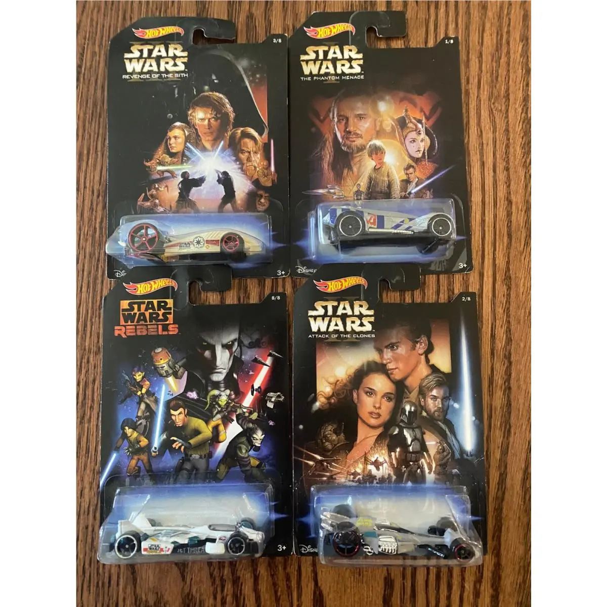 Hot Wheels 2014 Star Wars 4 Car Set 4/8 Wars Star Wars Rebels Starwars