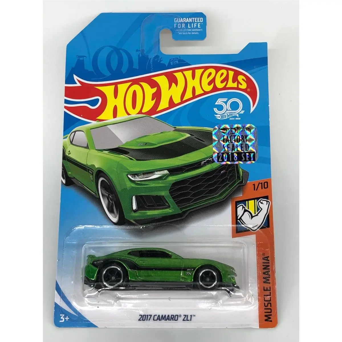 Hot Wheels 2017 Camaro ZL1 Green 2018 Super Treasure Hunt 1/10