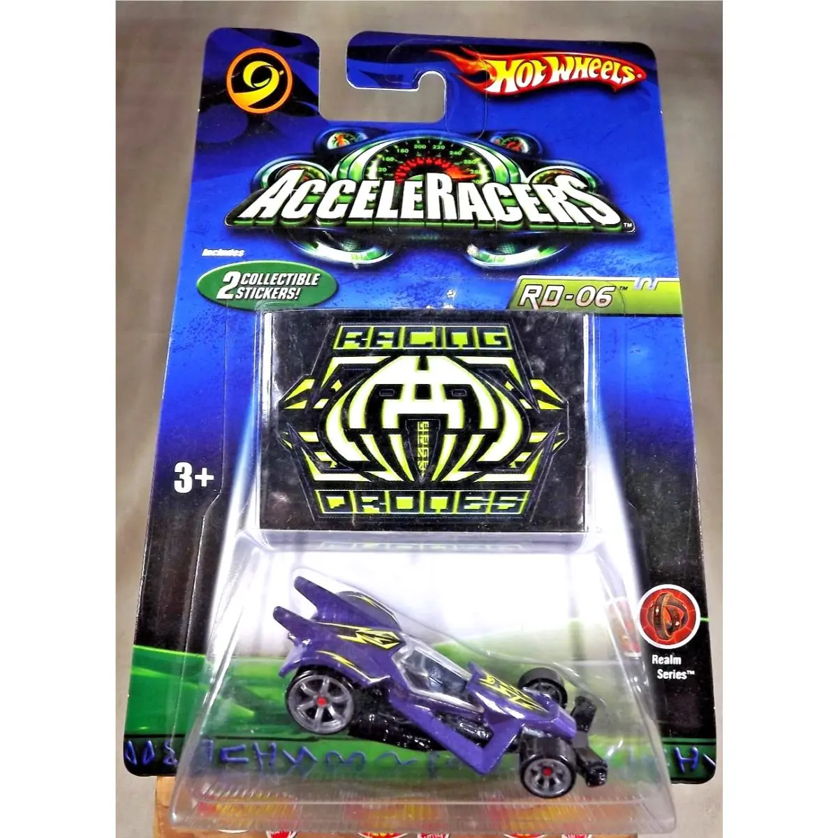 2006 Hot Wheels Acceleracers Realm Series Racing Drones RD-06 Purple W/gray A6Sp