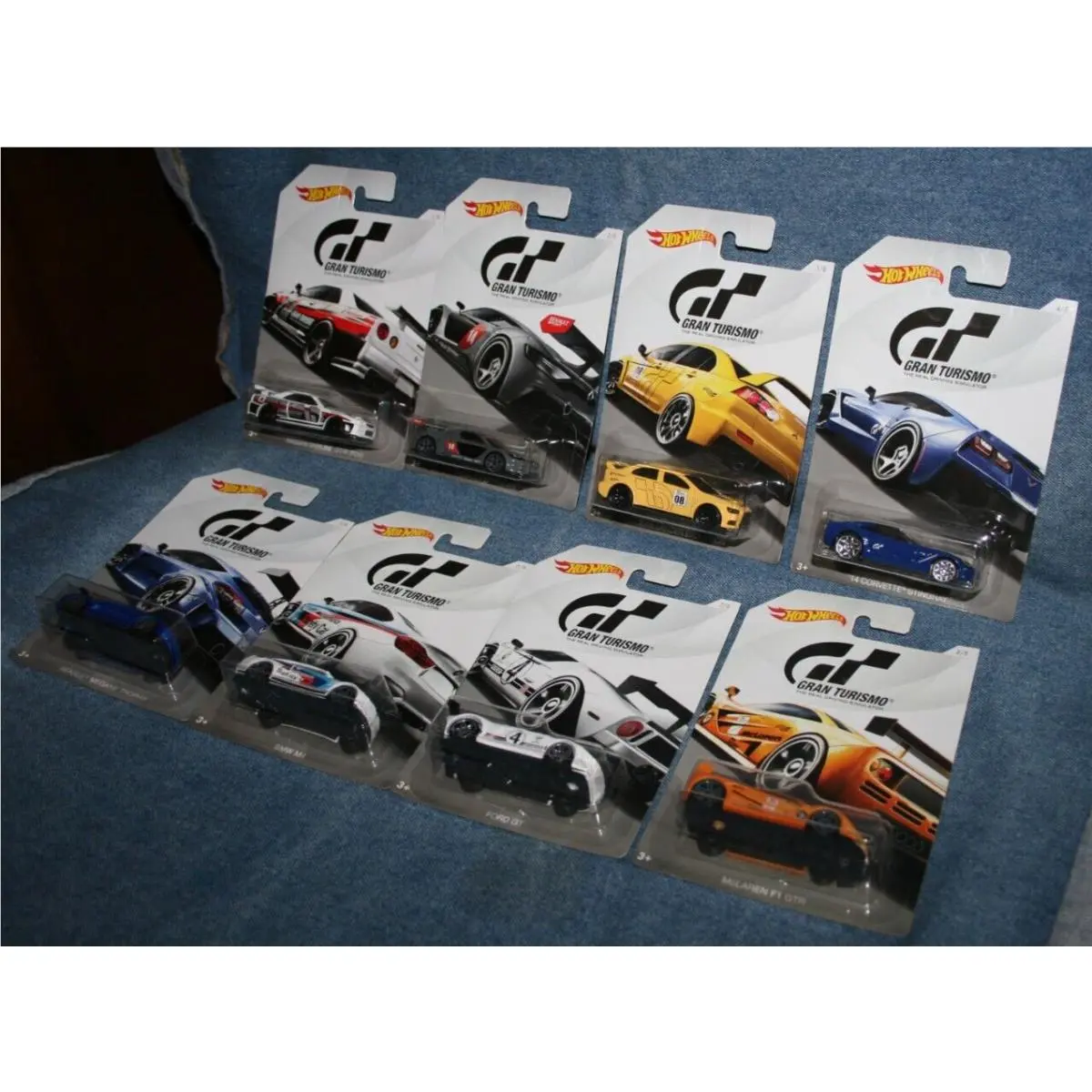 1 2018 Hot Wheels Grand Turismo 8 Car Set Skyline Bmw Lancer Corvette Renault
