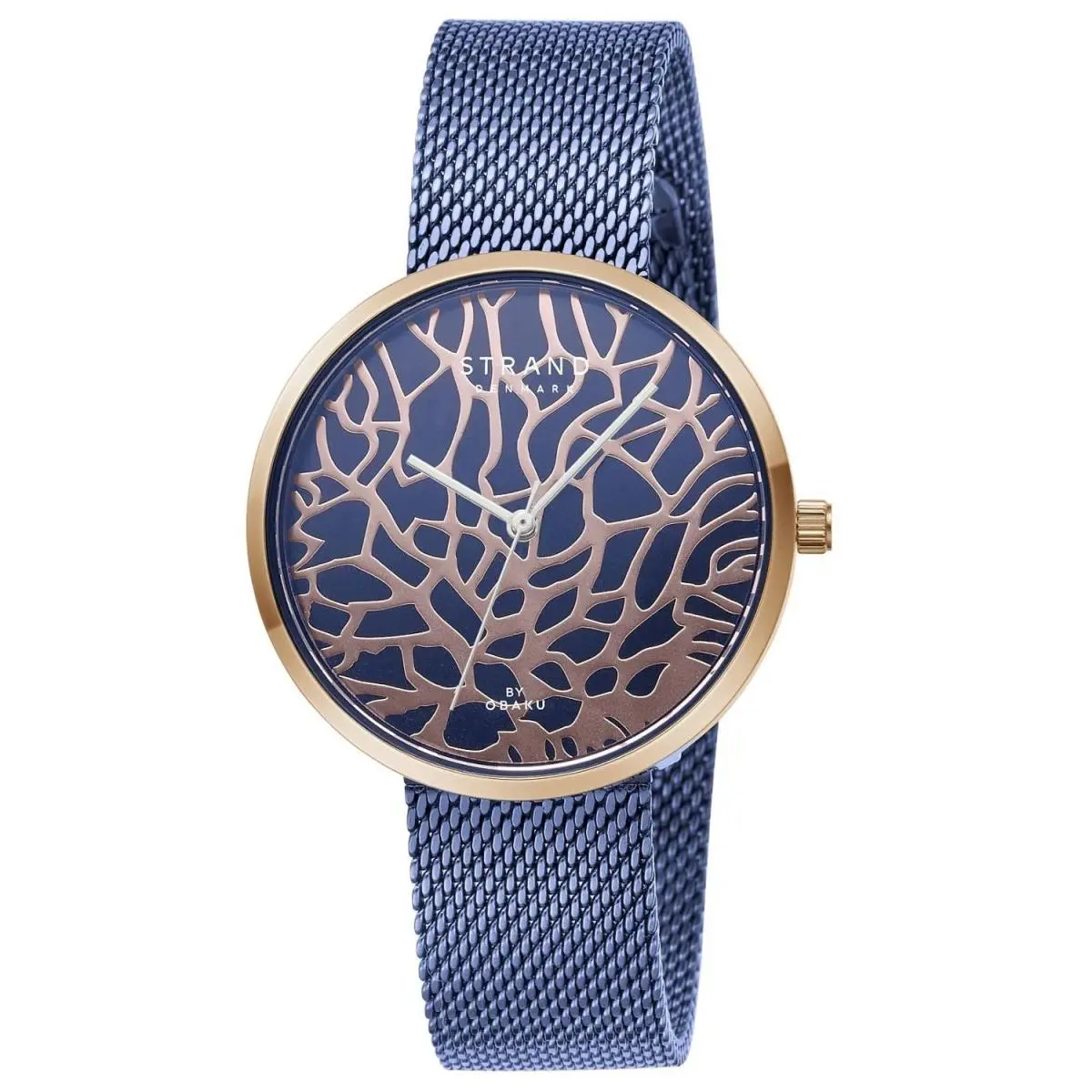Obaku Women`s Tangle Blue Dial Watch - S700LXVLML-DTG