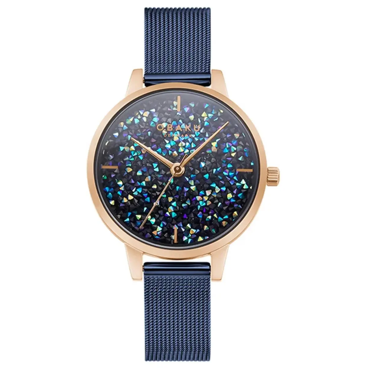Obaku Women`s Orion Blue Dial Watch - V250LXVLML